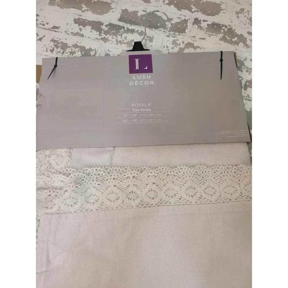 2609 NWT Lush Decor Rosalie Curtain Panels (2)‎